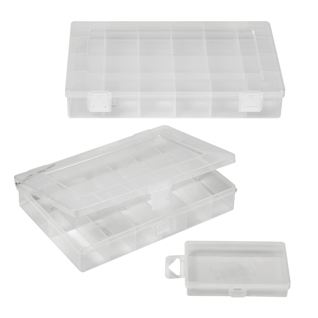 Compartmented box 250x170x46mm PP, 12 compartments